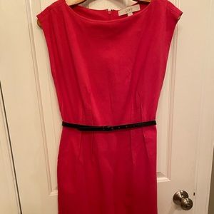 Loft Belted Pointe Sheath Dress
